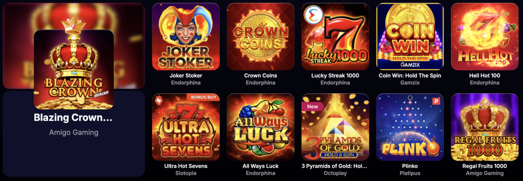Jocuri disponibile la NV Casino